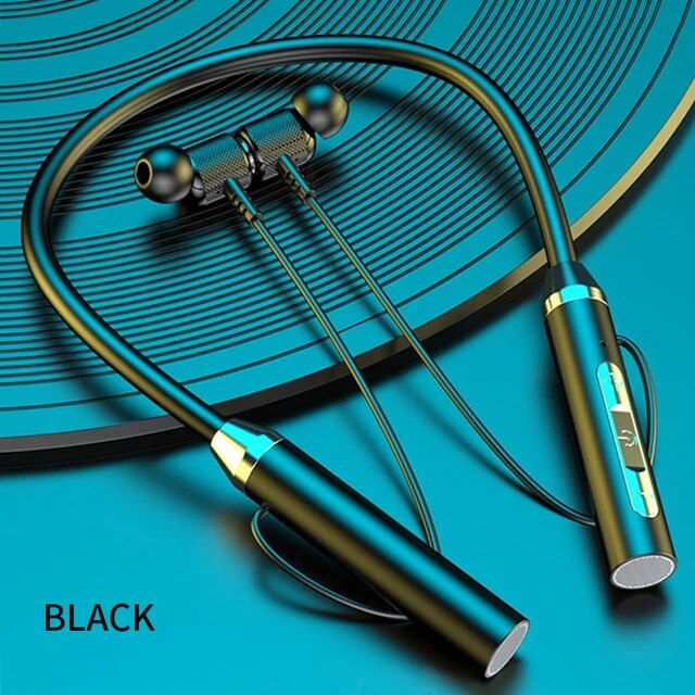 Wireless Headphone Fone Bt 5.0 Neckband Earphones Silicone Hifi Stereo Sports Headset Halter Waterproof Magnetic Earbuds
