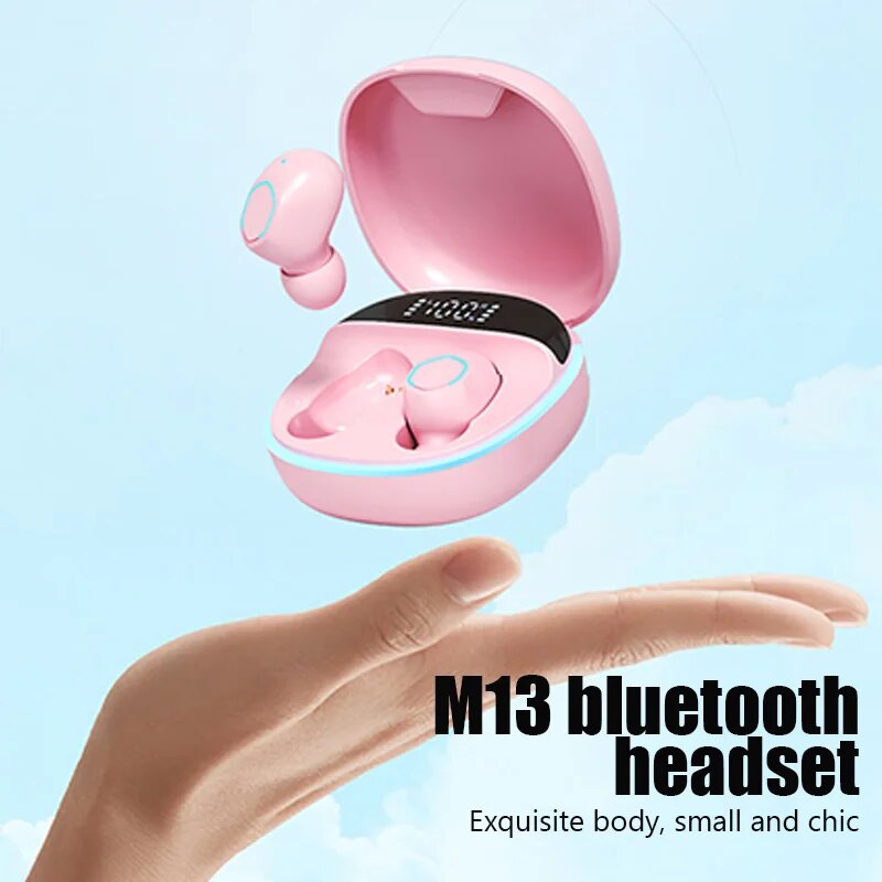 NEW M13 TWS Wireless Earbud Bt 5.2 Earphone In Ear HiFi Stereo Earphone With Mic Waterproof Earplugs Bass Music Headset