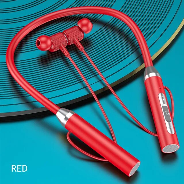 Wireless Headphone Fone Bt 5.0 Neckband Earphones Silicone Hifi Stereo Sports Headset Halter Waterproof Magnetic Earbuds
