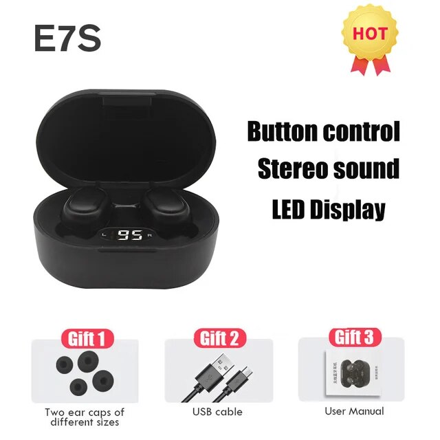 TWS Wireless Earphones HiFi Stereo 5.0 Bt Earphones in-ear Handsfree Headset Earbuds With Charging Box For all Smartphone